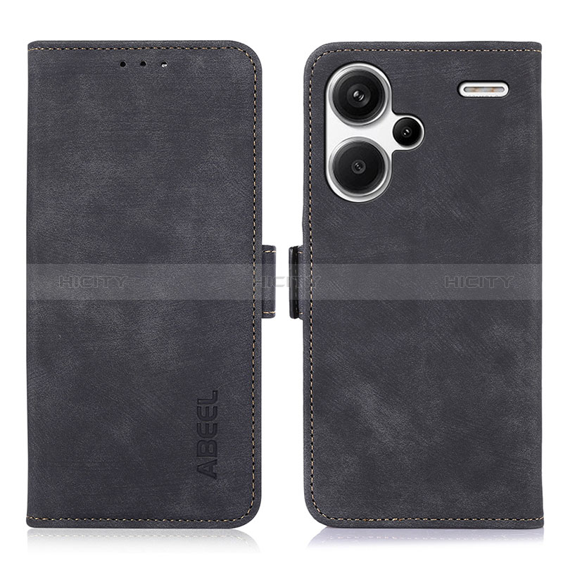 Coque Portefeuille Livre Cuir Etui Clapet K09Z pour Xiaomi Redmi Note 13 Pro+ Plus 5G Noir Plus