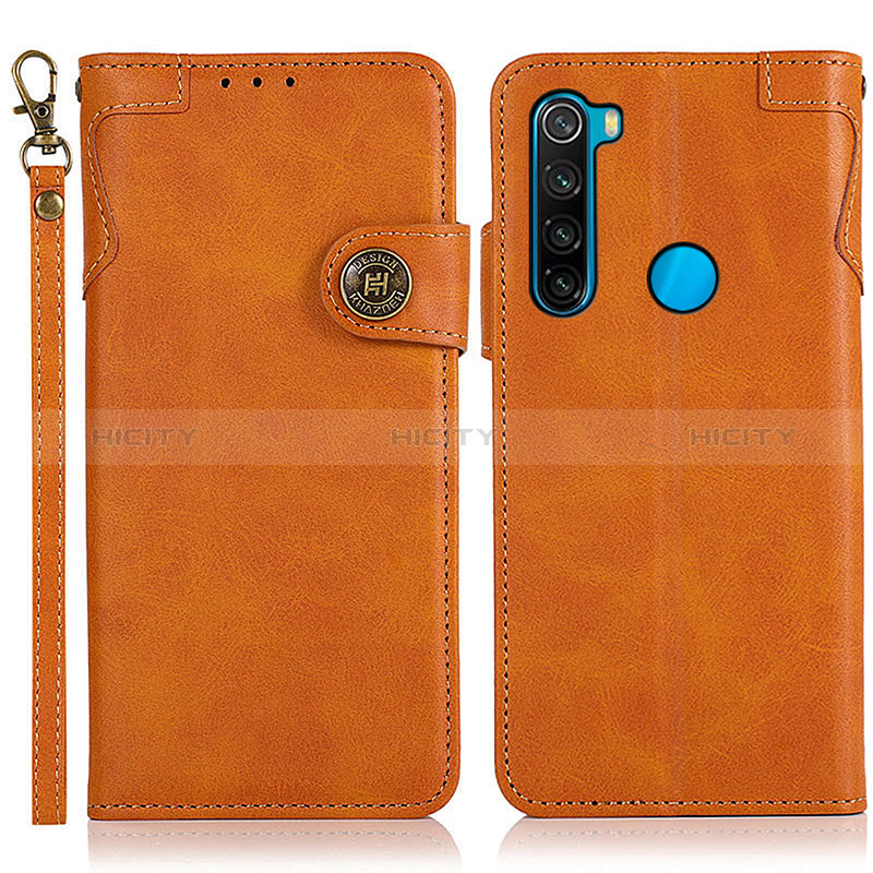 Coque Portefeuille Livre Cuir Etui Clapet K09Z pour Xiaomi Redmi Note 8 (2021) Marron Plus