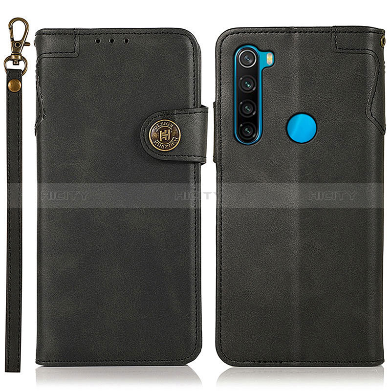 Coque Portefeuille Livre Cuir Etui Clapet K09Z pour Xiaomi Redmi Note 8 (2021) Noir Plus