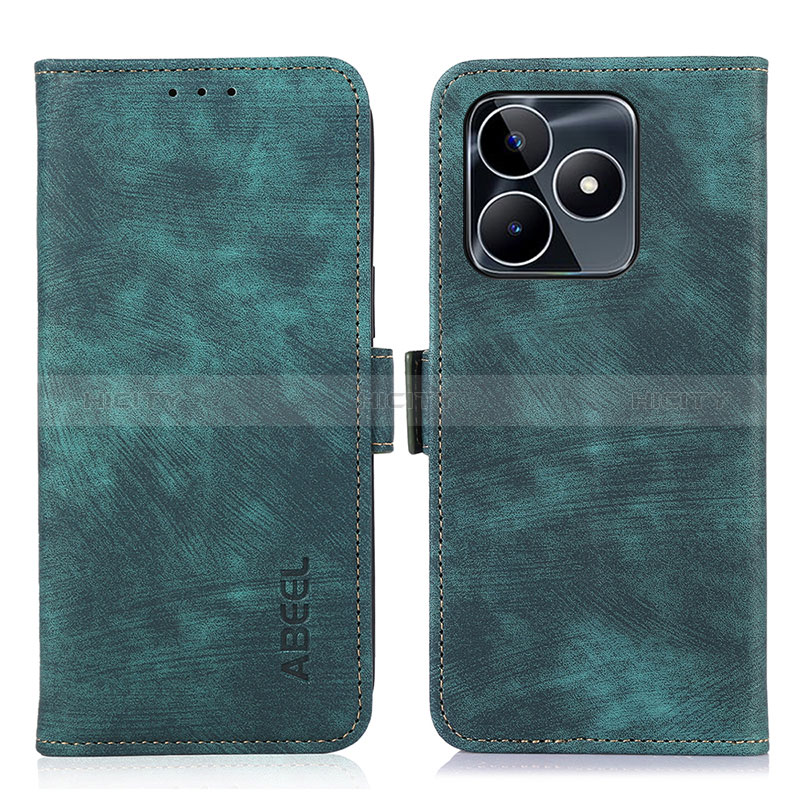 Coque Portefeuille Livre Cuir Etui Clapet K10Z pour Realme C53 Vert Plus