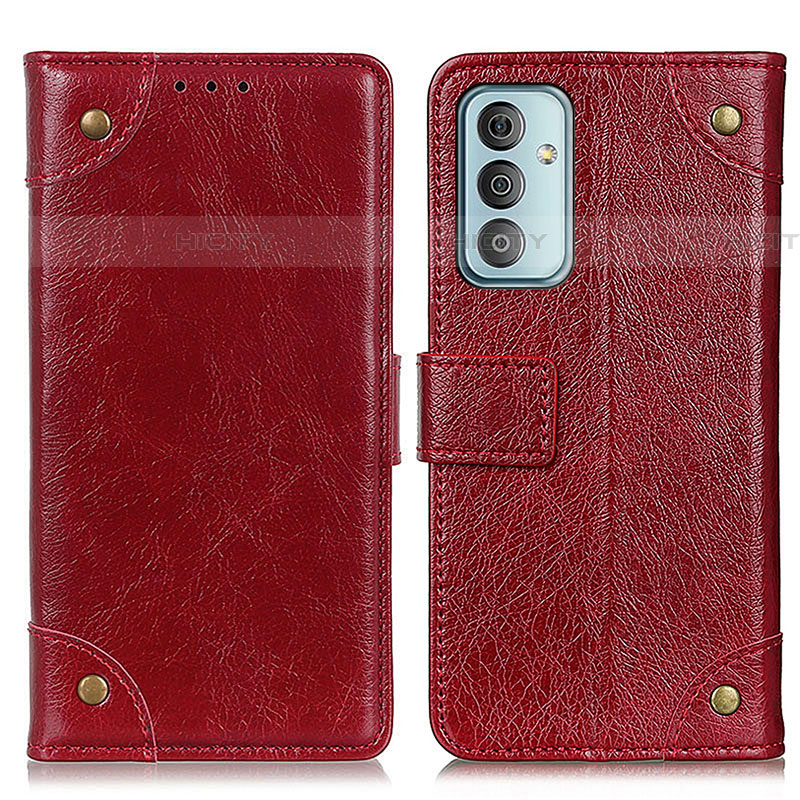 Coque Portefeuille Livre Cuir Etui Clapet KZ06 pour Samsung Galaxy F23 5G Rouge Plus