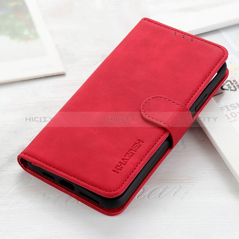 Coque Portefeuille Livre Cuir Etui Clapet KZ3 pour Google Pixel 6 Pro 5G Rouge Plus