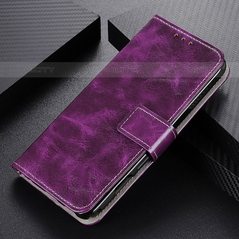 Coque Portefeuille Livre Cuir Etui Clapet KZ4 pour Google Pixel 6a 5G Violet Plus