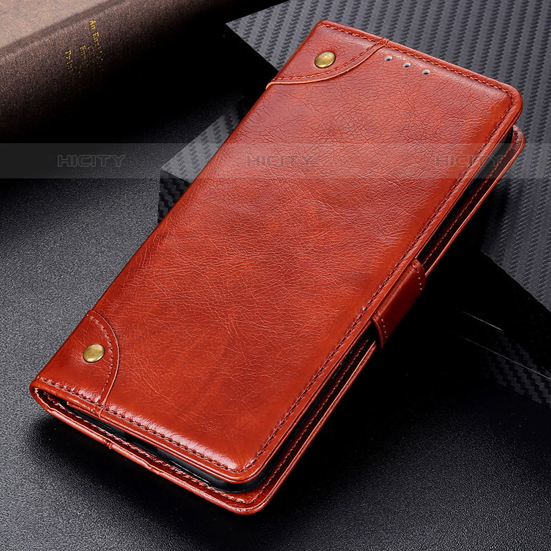 Coque Portefeuille Livre Cuir Etui Clapet KZ6 pour Google Pixel 6a 5G Brun Clair Plus