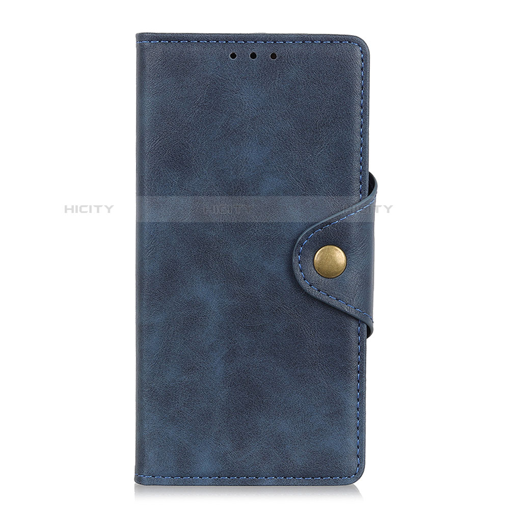 Coque Portefeuille Livre Cuir Etui Clapet L01 pour Alcatel 3L Bleu Plus