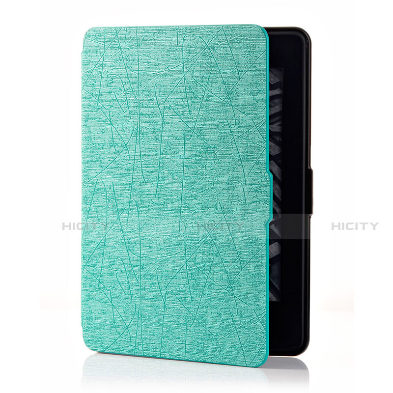 Coque Portefeuille Livre Cuir Etui Clapet L01 pour Amazon Kindle 6 inch Cyan Plus