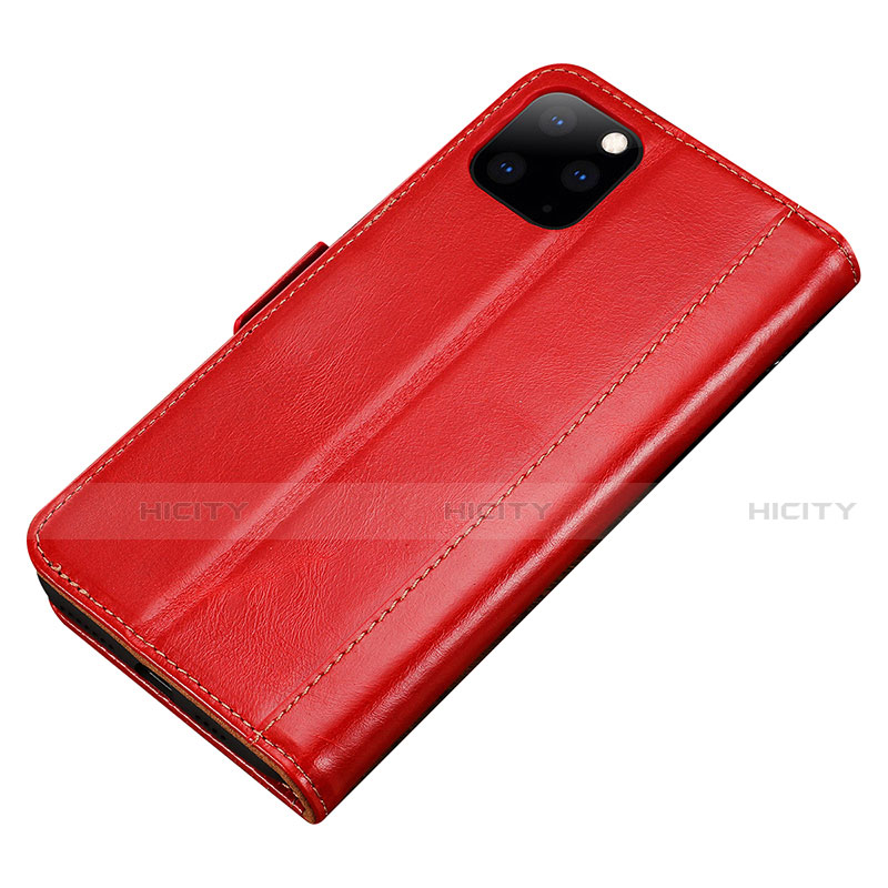 Coque Portefeuille Livre Cuir Etui Clapet L01 pour Apple iPhone 11 Pro Max Rouge Plus