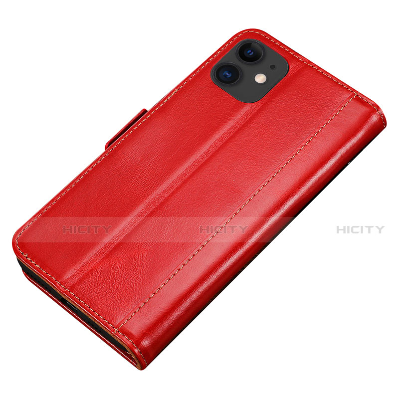 Coque Portefeuille Livre Cuir Etui Clapet L01 pour Apple iPhone 11 Rouge Plus