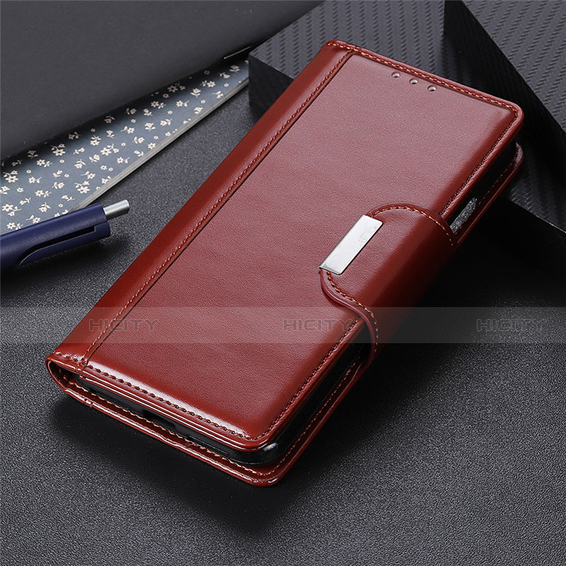 Coque Portefeuille Livre Cuir Etui Clapet L01 pour Apple iPhone 12 Pro Marron Plus