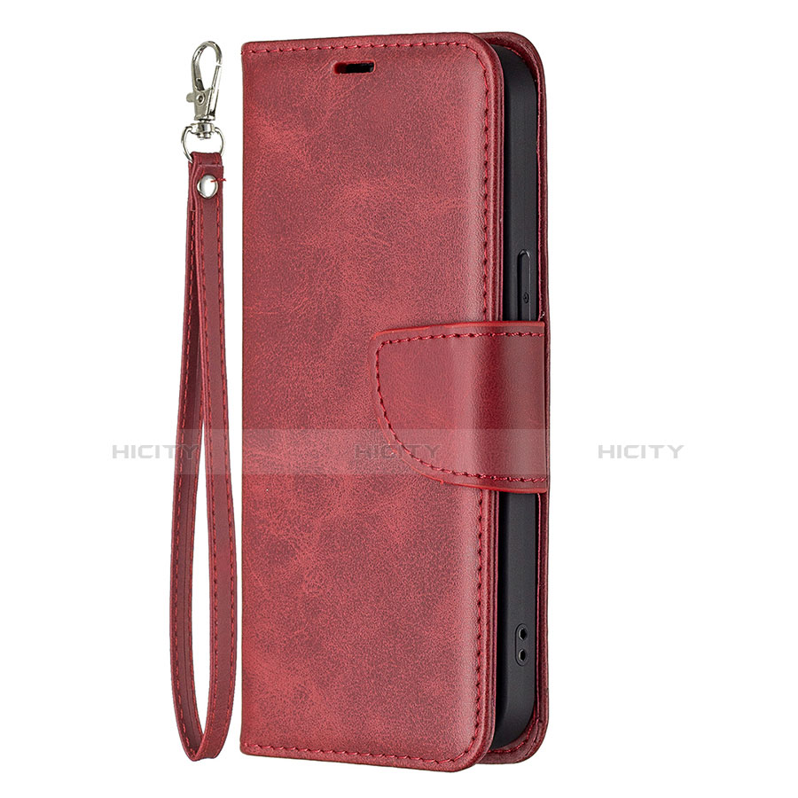 Coque Portefeuille Livre Cuir Etui Clapet L01 pour Apple iPhone 13 Pro Rouge Plus