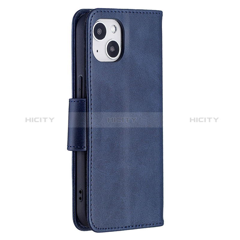 Coque Portefeuille Livre Cuir Etui Clapet L01 pour Apple iPhone 15 Plus Bleu Plus