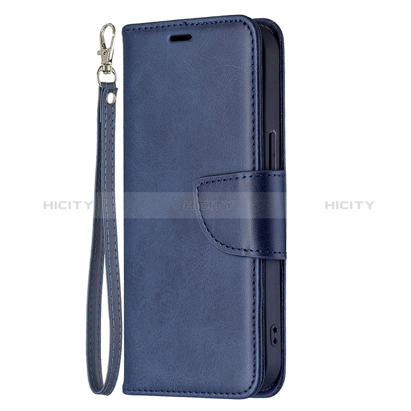 Coque Portefeuille Livre Cuir Etui Clapet L01 pour Apple iPhone 15 Plus Bleu Plus