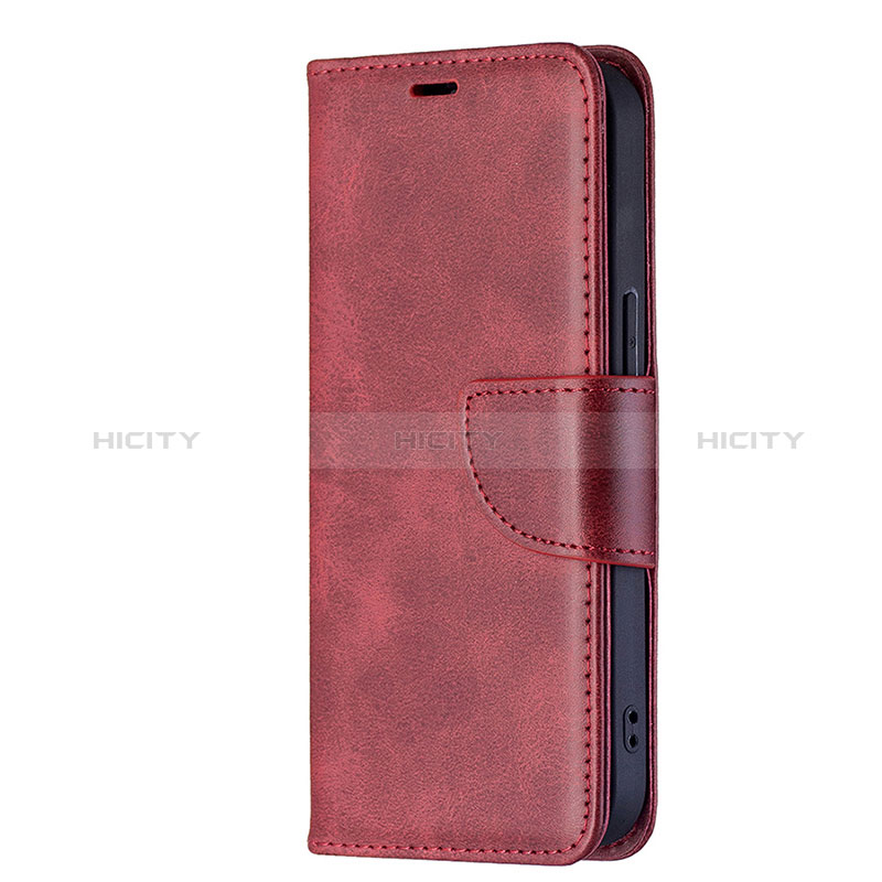 Coque Portefeuille Livre Cuir Etui Clapet L01 pour Apple iPhone 15 Plus Rouge Plus