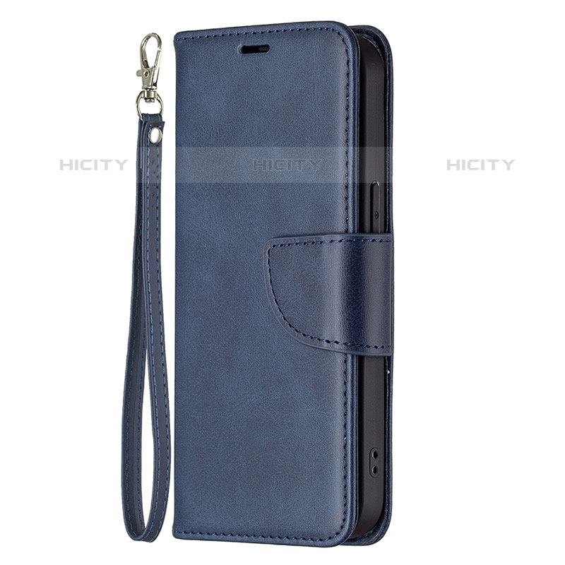 Coque Portefeuille Livre Cuir Etui Clapet L01 pour Apple iPhone 15 Pro Max Bleu Plus