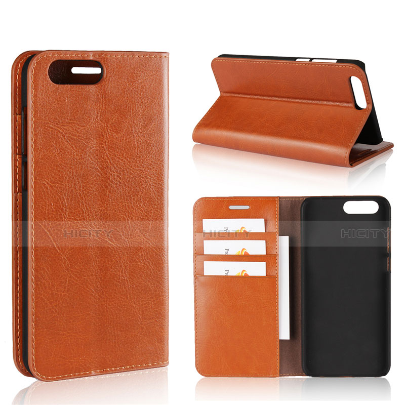 Coque Portefeuille Livre Cuir Etui Clapet L01 pour Asus Zenfone 4 ZE554KL Orange Plus