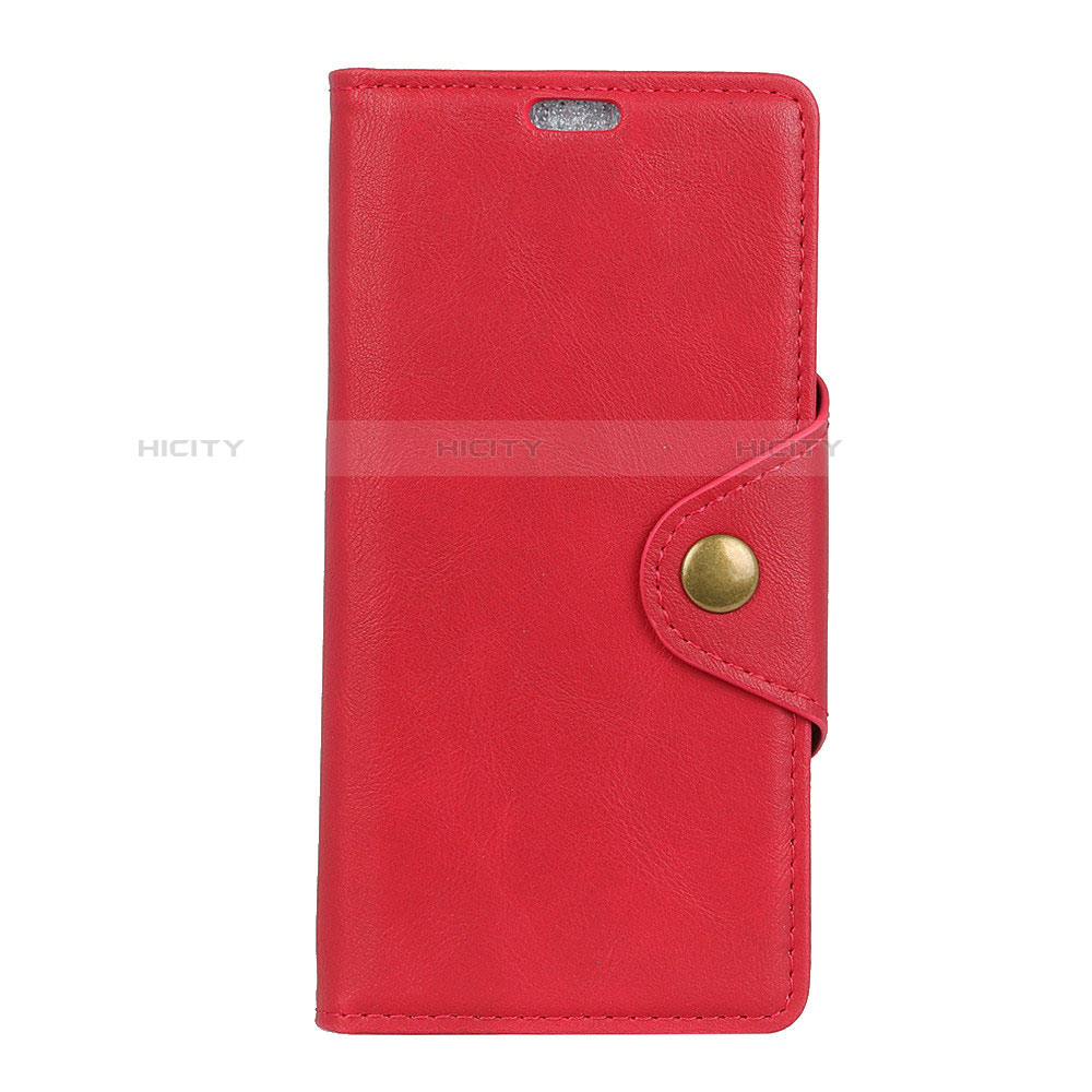 Coque Portefeuille Livre Cuir Etui Clapet L01 pour Asus ZenFone Live L1 ZA550KL Rouge Plus