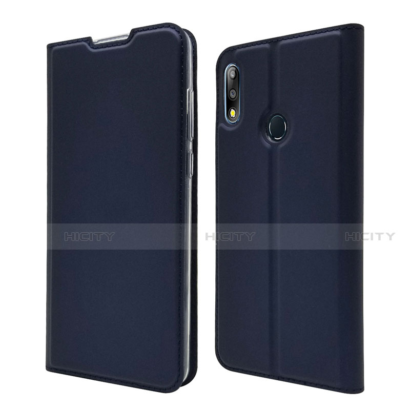 Coque Portefeuille Livre Cuir Etui Clapet L01 pour Asus Zenfone Max Pro M2 ZB631KL Bleu Plus