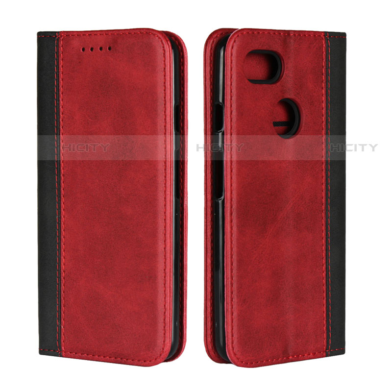 Coque Portefeuille Livre Cuir Etui Clapet L01 pour Google Pixel 3 XL Rouge Plus