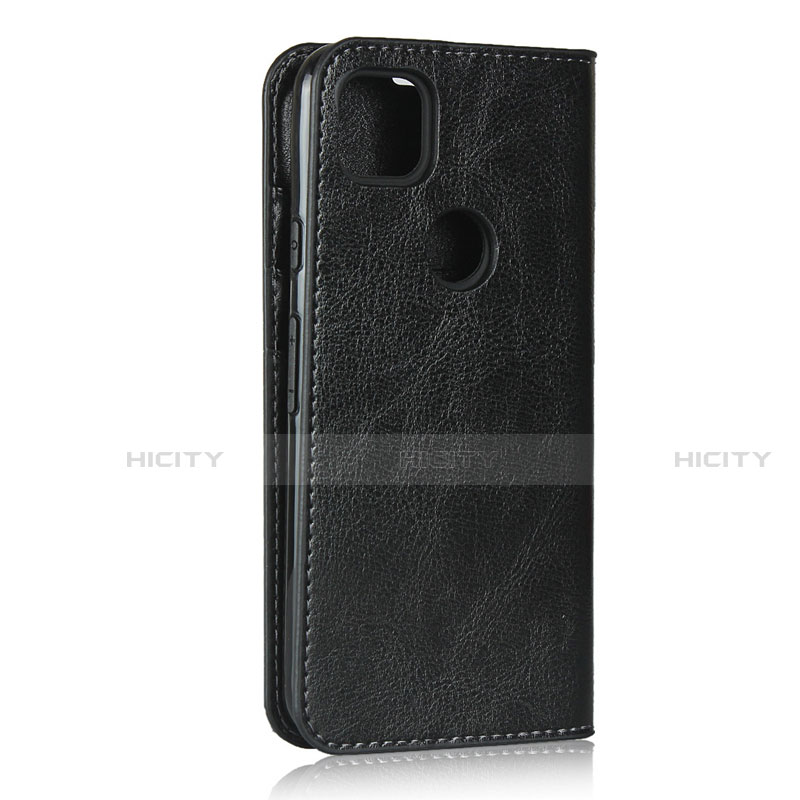 Coque Portefeuille Livre Cuir Etui Clapet L01 pour Google Pixel 4a Noir Plus