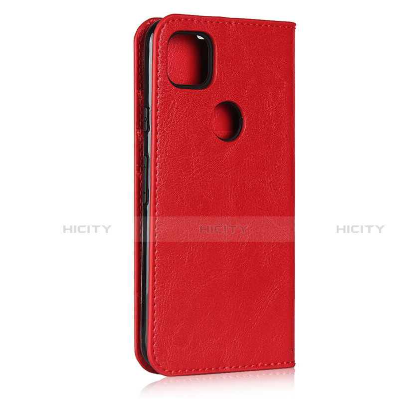 Coque Portefeuille Livre Cuir Etui Clapet L01 pour Google Pixel 4a Rouge Plus