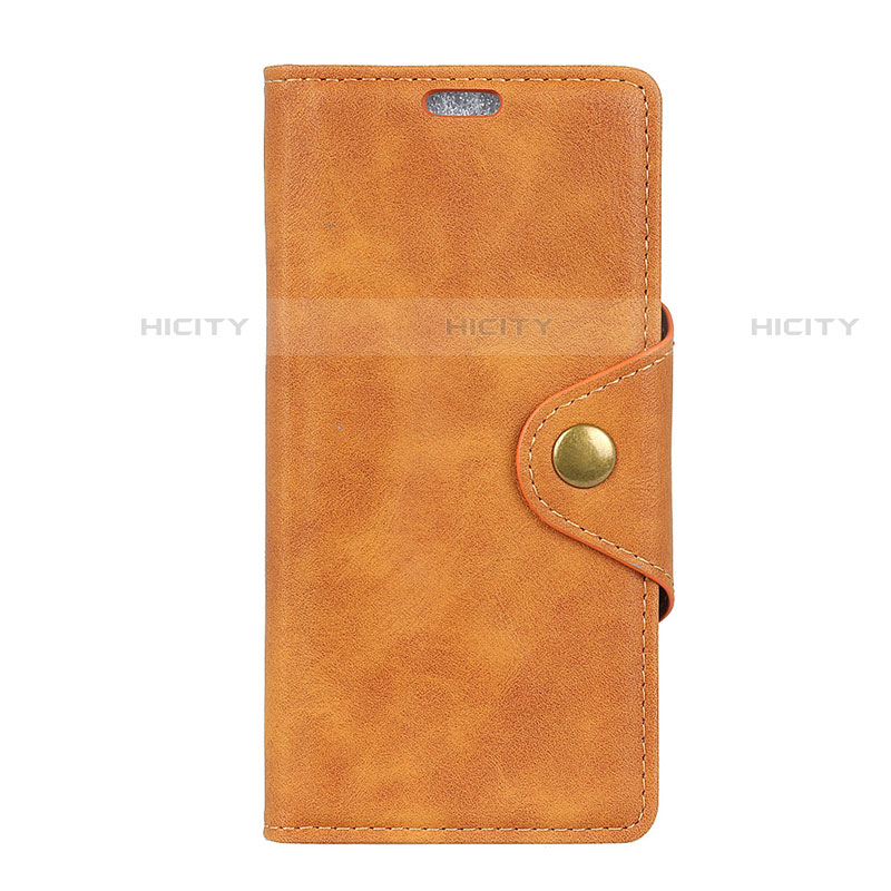 Coque Portefeuille Livre Cuir Etui Clapet L01 pour HTC U12 Life Orange Plus