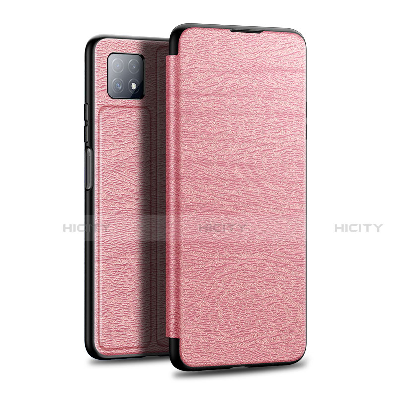 Coque Portefeuille Livre Cuir Etui Clapet L01 pour Huawei Enjoy 20 5G Or Rose Plus