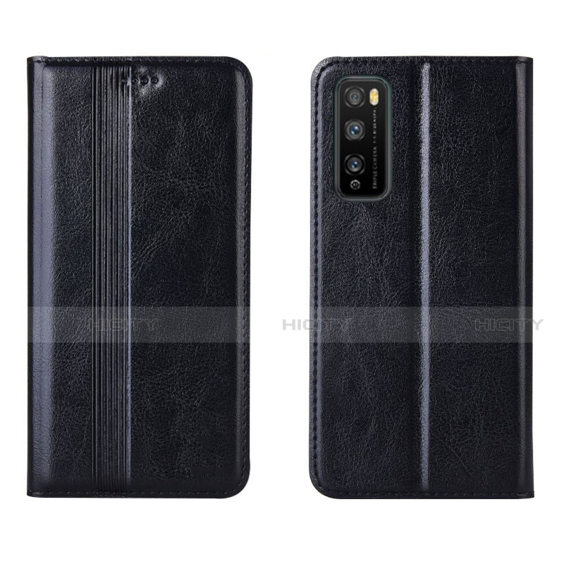 Coque Portefeuille Livre Cuir Etui Clapet L01 pour Huawei Enjoy 20 Pro 5G Noir Plus