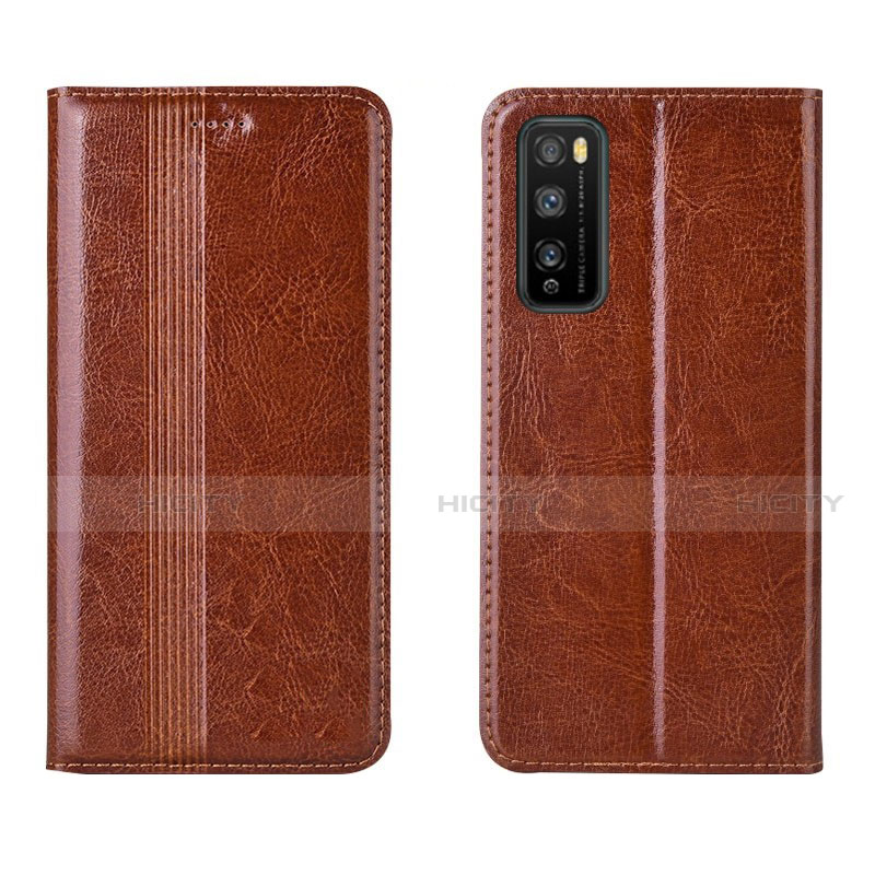 Coque Portefeuille Livre Cuir Etui Clapet L01 pour Huawei Enjoy 20 Pro 5G Orange Plus