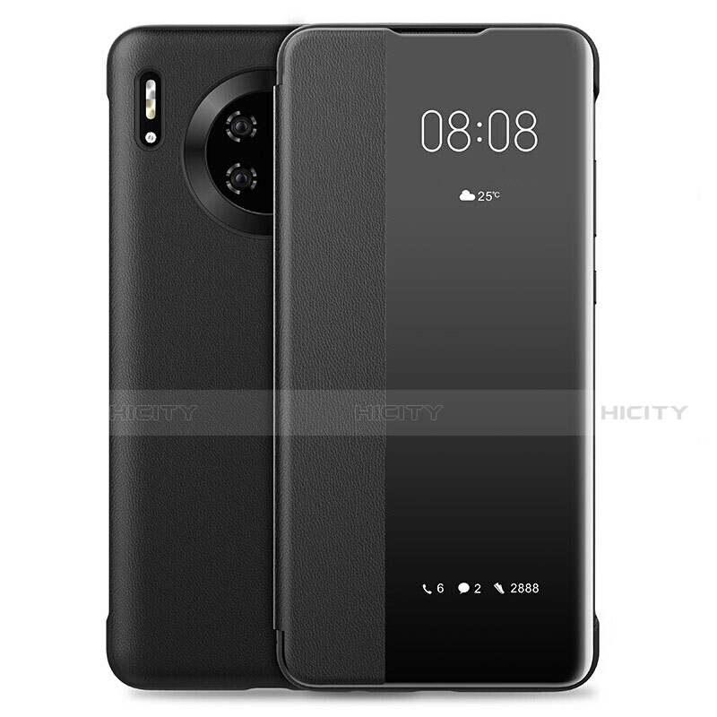 Coque Portefeuille Livre Cuir Etui Clapet L01 pour Huawei Mate 30 5G Noir Plus