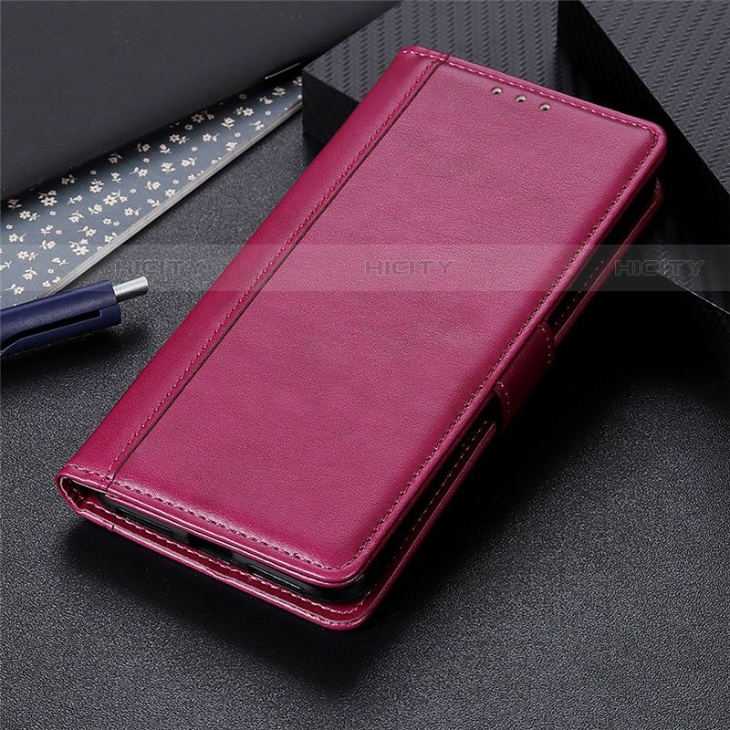 Coque Portefeuille Livre Cuir Etui Clapet L01 pour Huawei Mate 40 Pro+ Plus Vin Rouge Plus