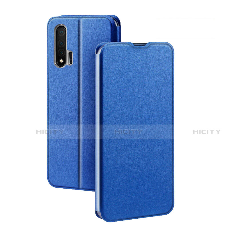 Coque Portefeuille Livre Cuir Etui Clapet L01 pour Huawei Nova 6 5G Bleu Plus