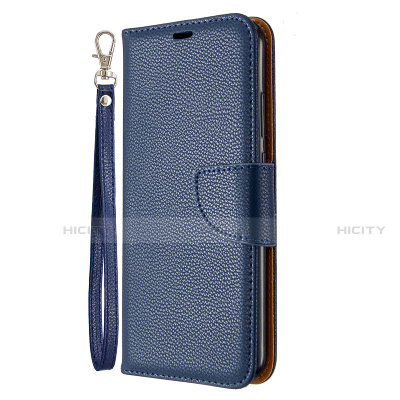 Coque Portefeuille Livre Cuir Etui Clapet L01 pour Huawei P40 Lite E Bleu Plus