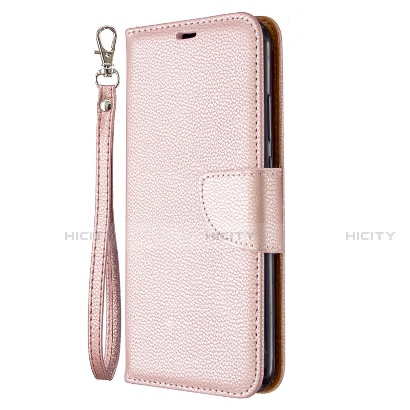 Coque Portefeuille Livre Cuir Etui Clapet L01 pour Huawei P40 Lite E Or Rose Plus