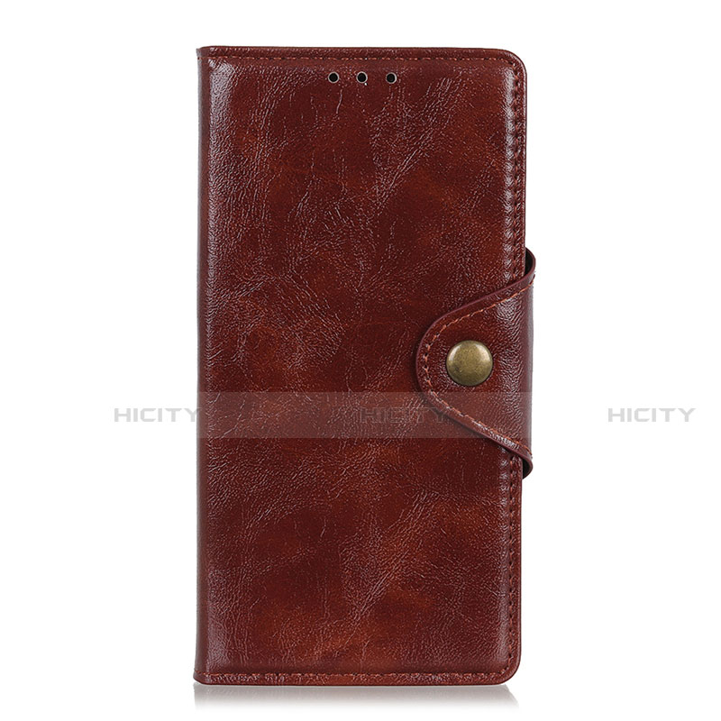 Coque Portefeuille Livre Cuir Etui Clapet L01 pour Huawei Y8p Marron Plus