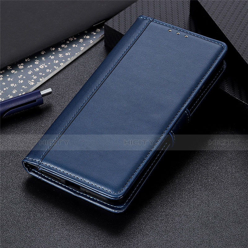 Coque Portefeuille Livre Cuir Etui Clapet L01 pour LG K52 Bleu Plus