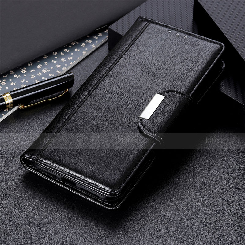 Coque Portefeuille Livre Cuir Etui Clapet L01 pour Motorola Moto E7 (2020) Noir Plus