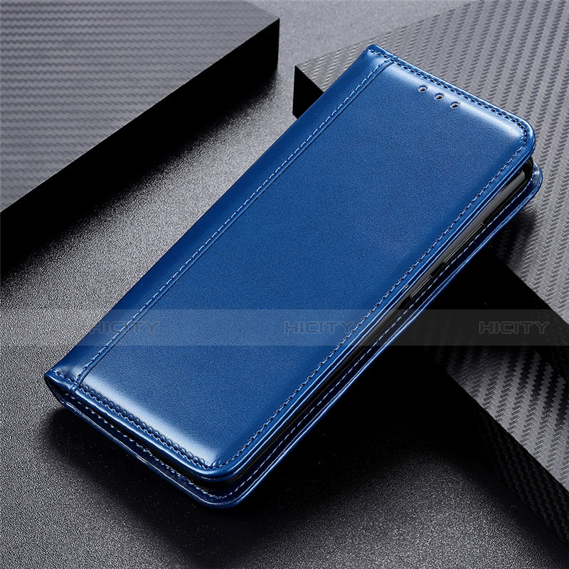 Coque Portefeuille Livre Cuir Etui Clapet L01 pour Motorola Moto G Power Bleu Plus