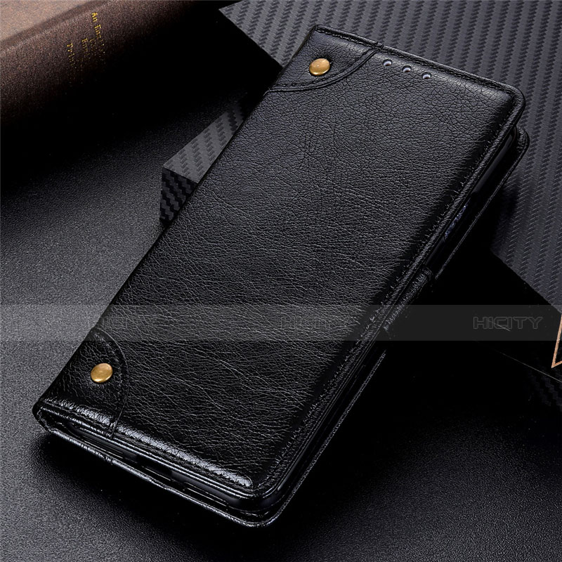 Coque Portefeuille Livre Cuir Etui Clapet L01 pour Motorola Moto G9 Power Noir Plus