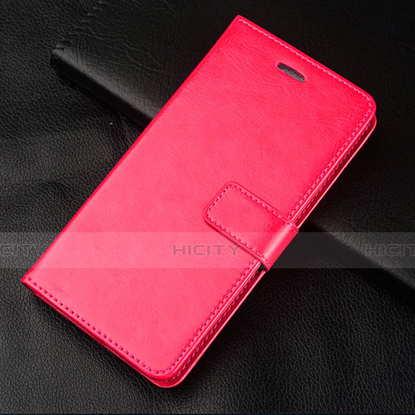 Coque Portefeuille Livre Cuir Etui Clapet L01 pour OnePlus 5T A5010 Rose Rouge Plus