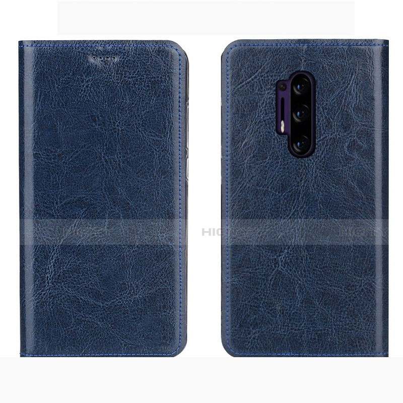 Coque Portefeuille Livre Cuir Etui Clapet L01 pour OnePlus 8 Pro Bleu Plus