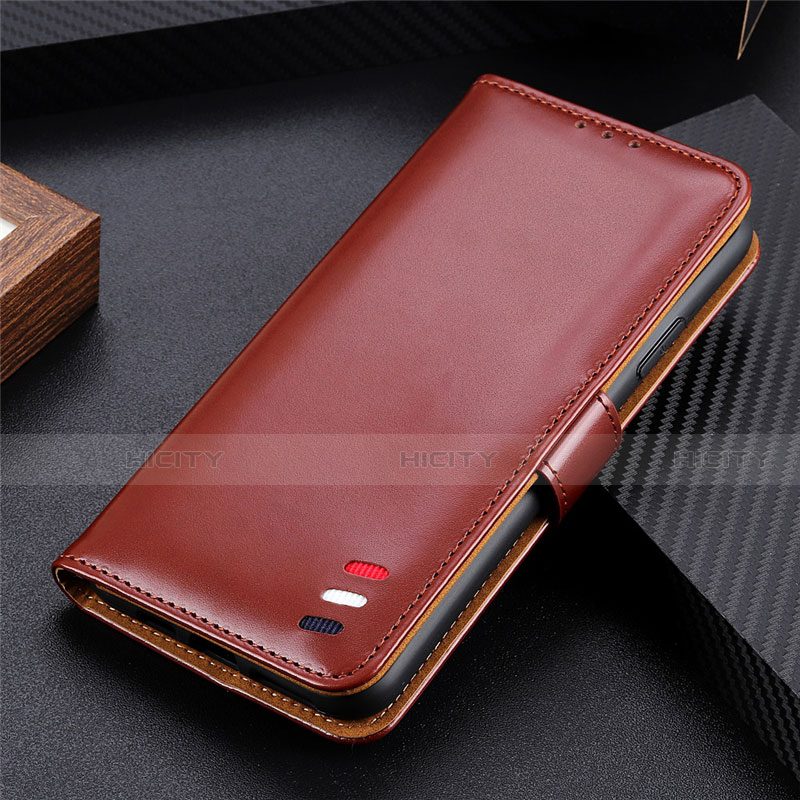 Coque Portefeuille Livre Cuir Etui Clapet L01 pour OnePlus Nord N10 5G Marron Plus