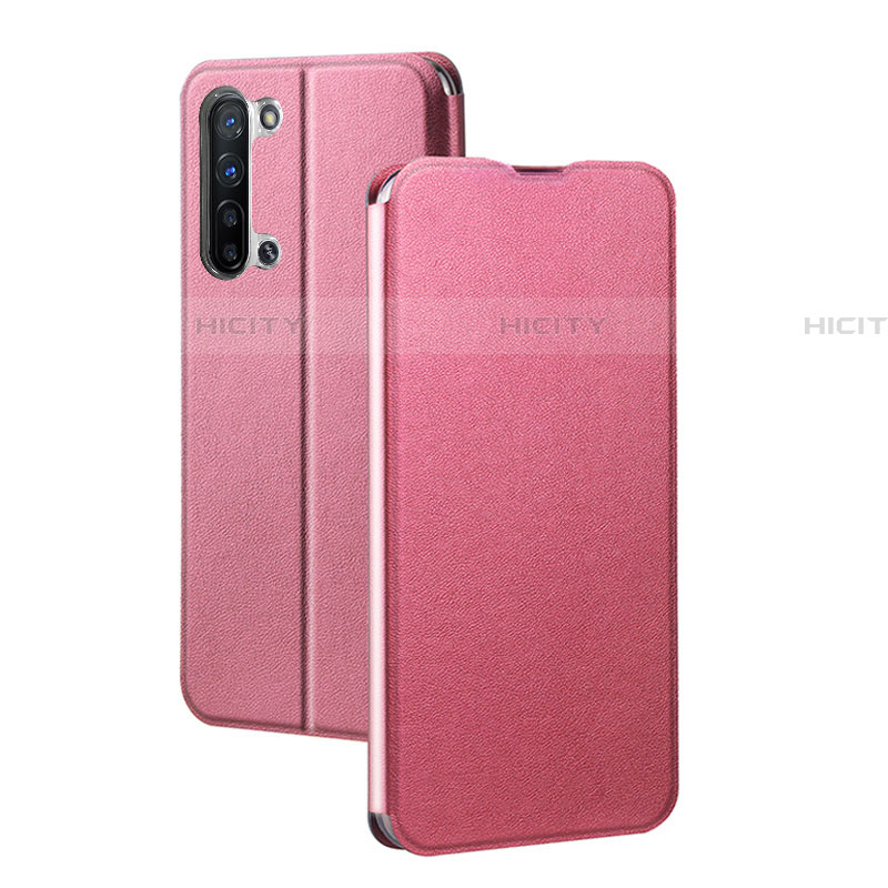 Coque Portefeuille Livre Cuir Etui Clapet L01 pour Oppo Find X2 Lite Rose Plus