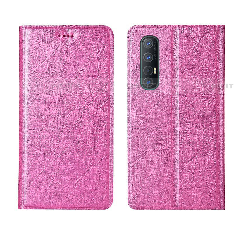 Coque Portefeuille Livre Cuir Etui Clapet L01 pour Oppo Find X2 Neo Rose Plus