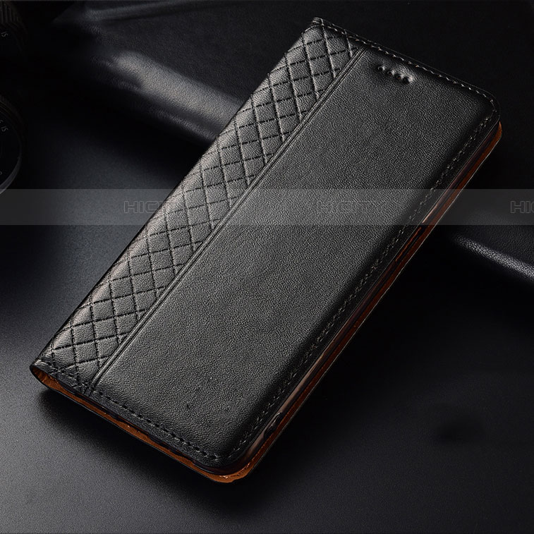 Coque Portefeuille Livre Cuir Etui Clapet L01 pour Oppo Find X2 Noir Plus