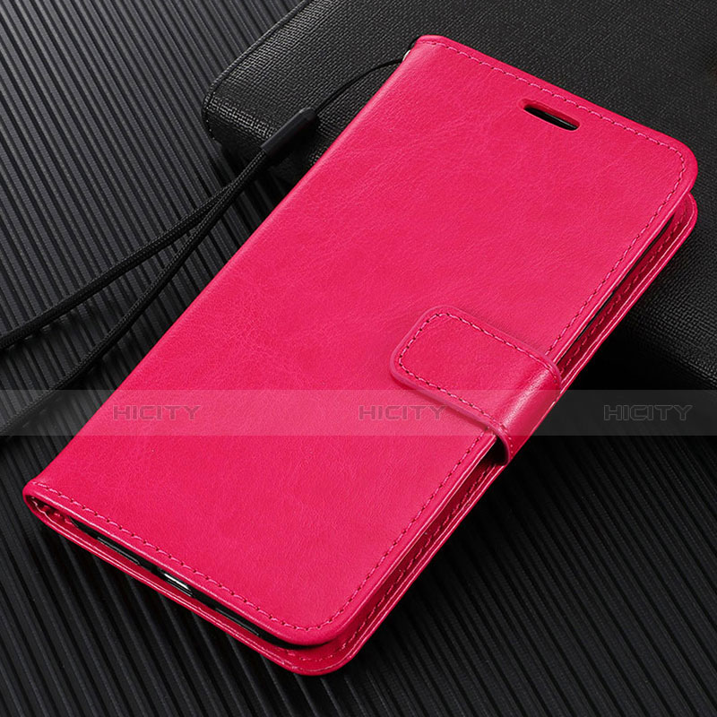 Coque Portefeuille Livre Cuir Etui Clapet L01 pour Oppo Reno2 Z Rose Rouge Plus