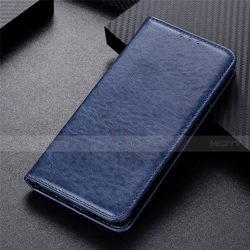 Coque Portefeuille Livre Cuir Etui Clapet L01 pour Oppo Reno4 Lite Bleu Plus