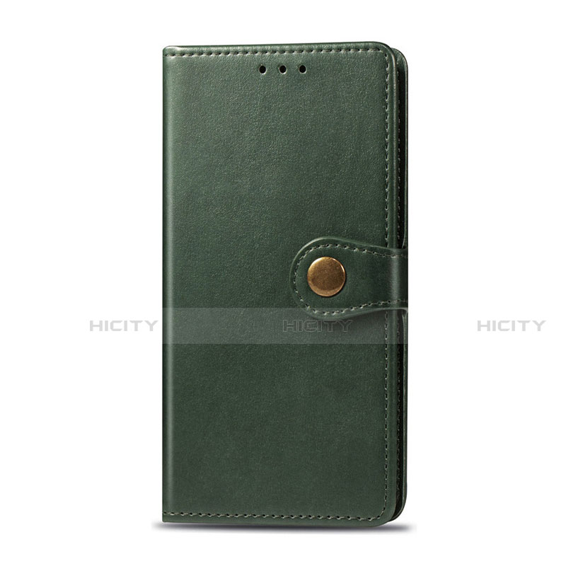 Coque Portefeuille Livre Cuir Etui Clapet L01 pour Realme 5 Vert Plus