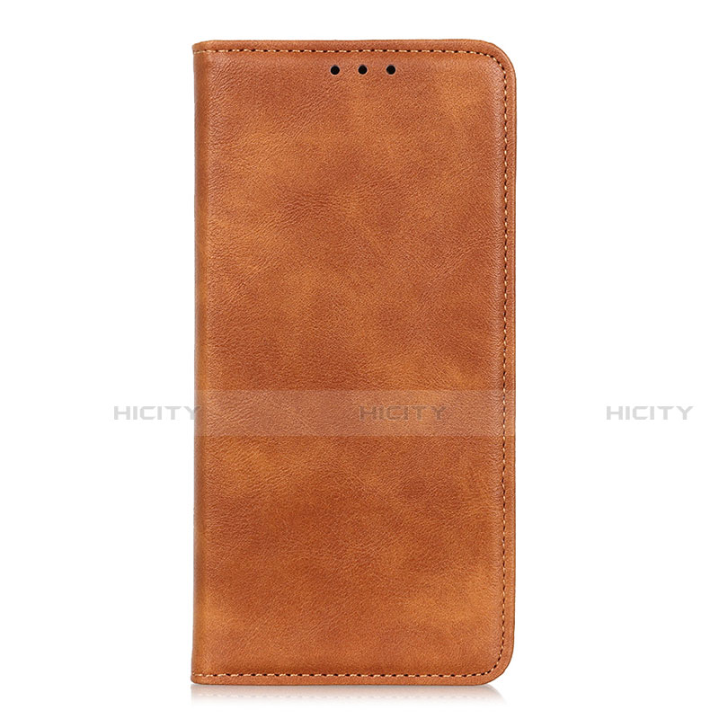 Coque Portefeuille Livre Cuir Etui Clapet L01 pour Realme C11 Brun Clair Plus