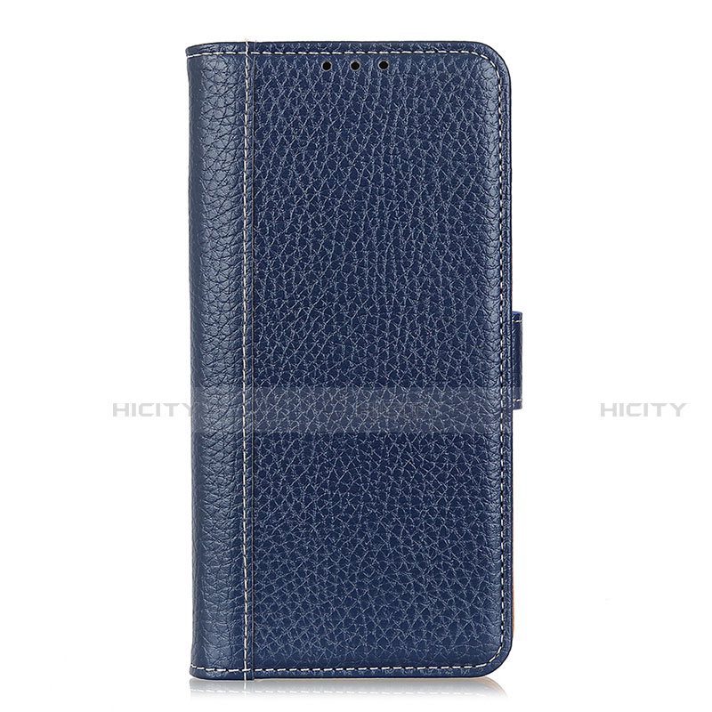 Coque Portefeuille Livre Cuir Etui Clapet L01 pour Realme Q Bleu Plus