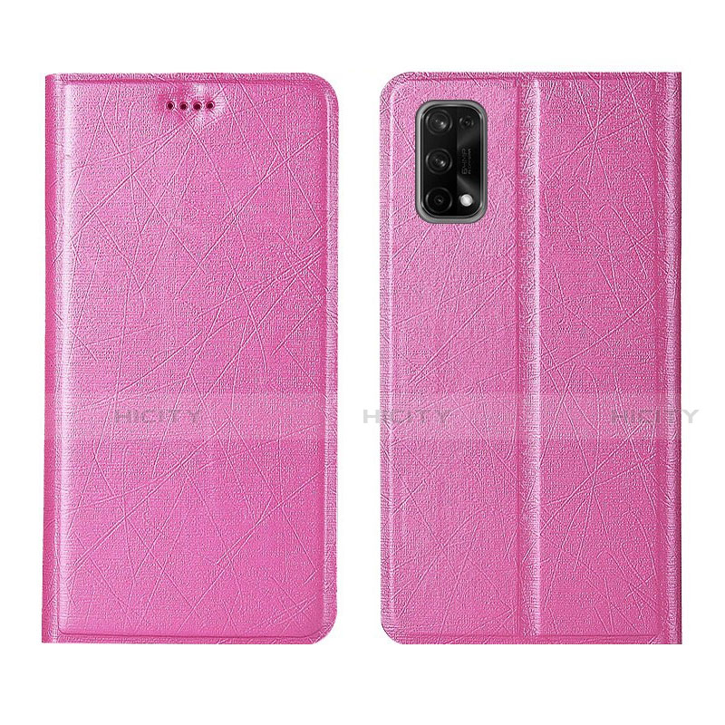 Coque Portefeuille Livre Cuir Etui Clapet L01 pour Realme V15 5G Rose Plus